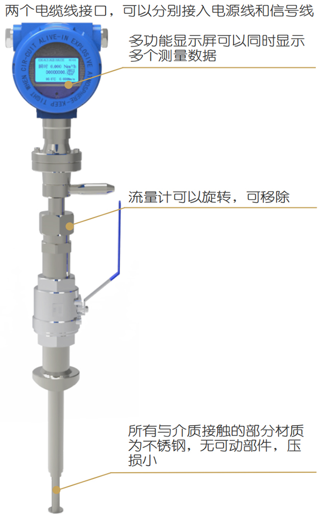 DN25熱式氣體質(zhì)量流量計(jì)結(jié)構(gòu)圖